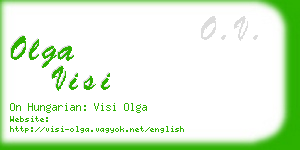 olga visi business card